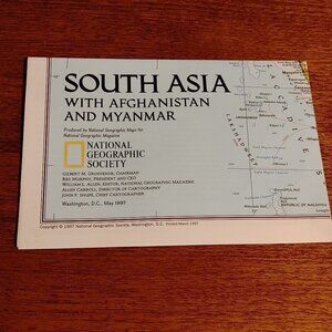 National Geographic SOUTH ASIA with Afghanistan and Myanmar and INDIA Double